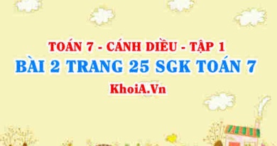 Bài 2 trang 25 SGK Toán 7 tập 1 Cánh Diều